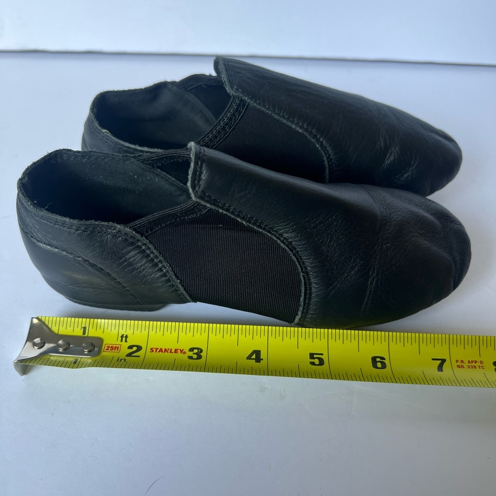 🎃Genuine Leather Jazz Shoe Slip On Dance Shoe for Girls and Boys Black - Picture 3 of 8